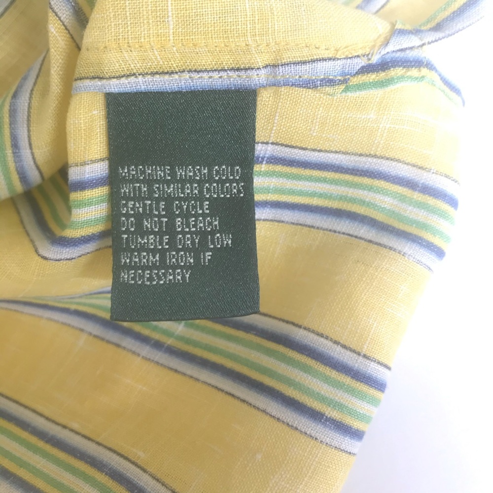 Lauren Ralph Lauren Linen Striped Buttoned Shirt - Picture 6 of 7